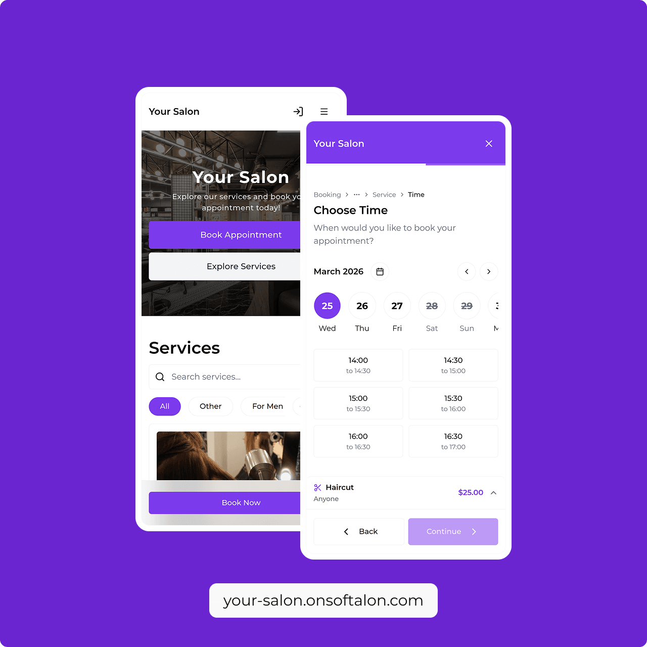 Booking Website (Link in Bio)