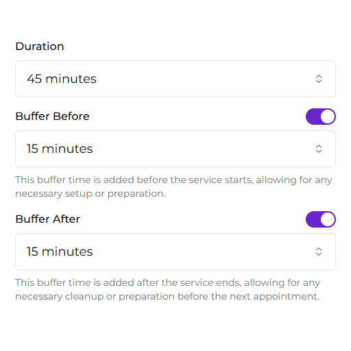 Buffer Times